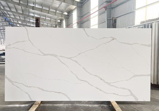 Michelo Calacatta Grey Prefabricated Quartz Countertops