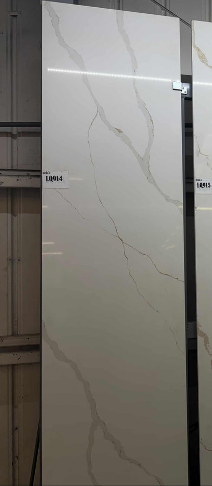Michelo Calacatta Grey Prefabricated Quartz Countertops