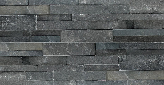 Charcoal Stacked Stone Panels & Corners