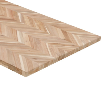 Engineered Finished Chevron Oak Butcher Block Countertop in Brown with Standard Edge
