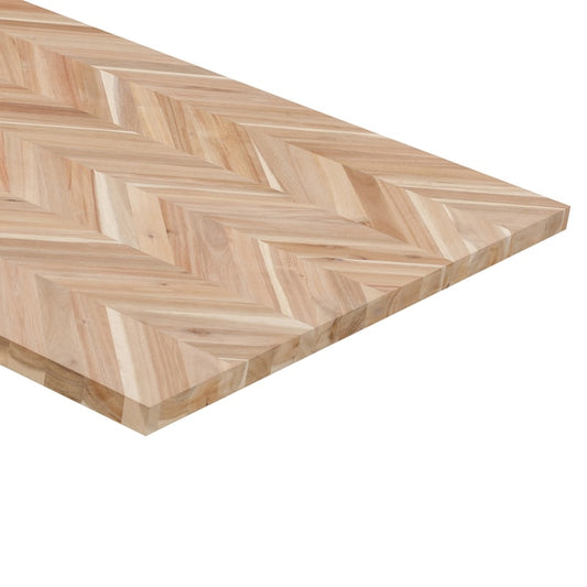 Engineered Finished Chevron Oak Butcher Block Countertop in Brown with Standard Edge