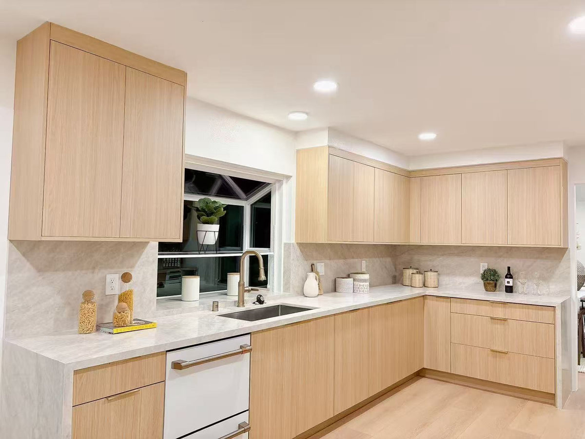 Barcelona Light Oak Laminate Cabinet Doors