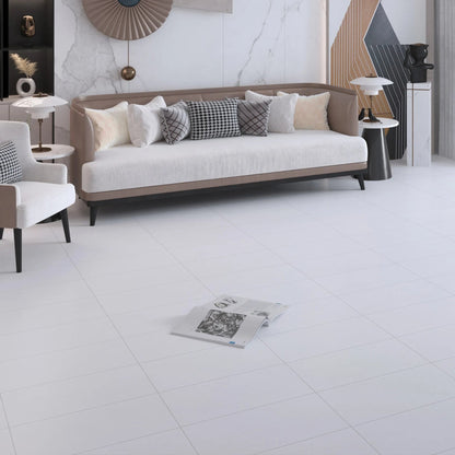 Serene Elegance Elegant Bathroom featuring Brushes French White Porcelain Tile.