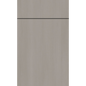 Front face of Fog Oak laminate cabinet door showcasing a textured, misty grey wood grain finish.