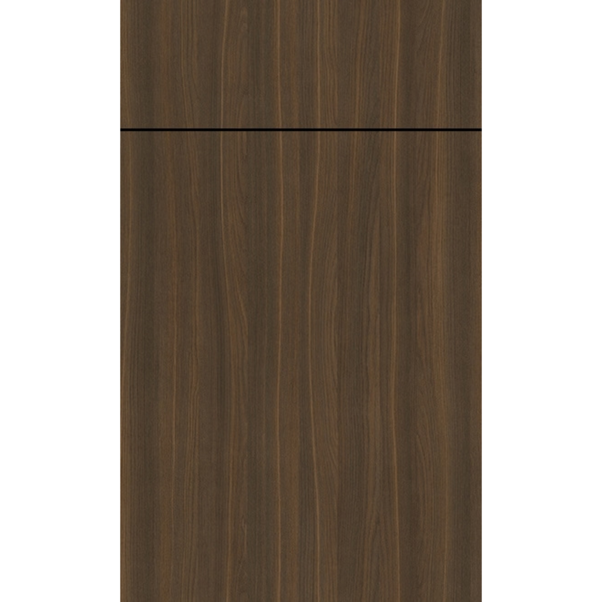 Front face of Golden Shadow laminate cabinet door showcasing a rich, warm textured golden wood grain finish.