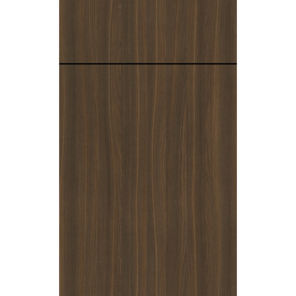 Front face of Golden Shadow laminate cabinet door showcasing a rich, warm textured golden wood grain finish.