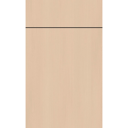 Front face of Maine Oak laminate cabinet door showcasing a textured, natural coastal wood grain finish.