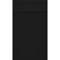 Front face of Matte Black PMB laminate cabinet door showing a premium, anti-fingerprint ultra-matte dark finish.