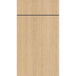 Front face of Modern Oak laminate frameless cabinet door featuring a light, contemporary wood grain texture.