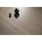 Stella 809 10.24-inch super-wide midnight walnut oak engineered wood flooring planks showing character grade.