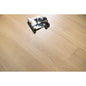 Stella 816 10.24-inch super-wide washed distressed greige oak engineered wood flooring planks showing character grade.