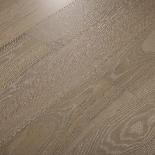 Vandyck Progettista 110 wire-brushed warm grey European oak engineered wood flooring planks.
