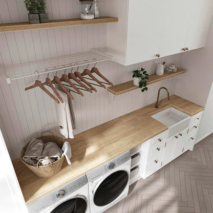 Unfinished Hevea Butcher Block Countertops with Standard Edge