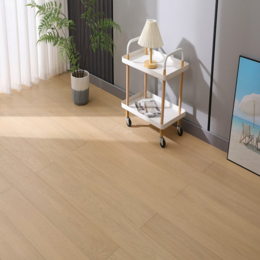 Modern living room featuring Vita 605 warm honey European oak engineered hardwood floor.